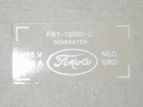 1957 FORD PRODUCT GENERATOR DECAL-0