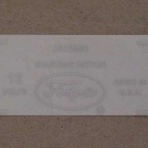 1958-60 FORD PROD STARTER DECAL-0