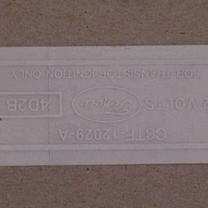 1963-65 COIL W/TRANS. IGN. DECAL-0