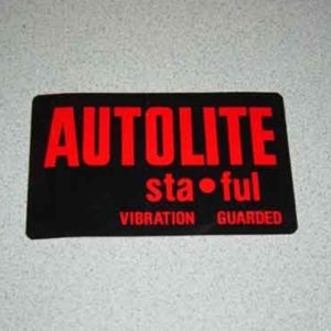 AUTOLITE STA-FUL BATTERY DECAL-0