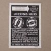 1975-80 LOCKING HUBS NOTICE DECAL-0