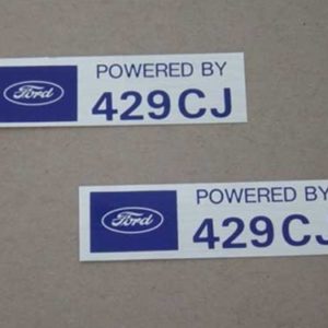 POWERED BY 429 CJ VALVE COVER DECAL pr-0