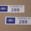 POWERED BY 289 VALVE COVER DECAL pr-0